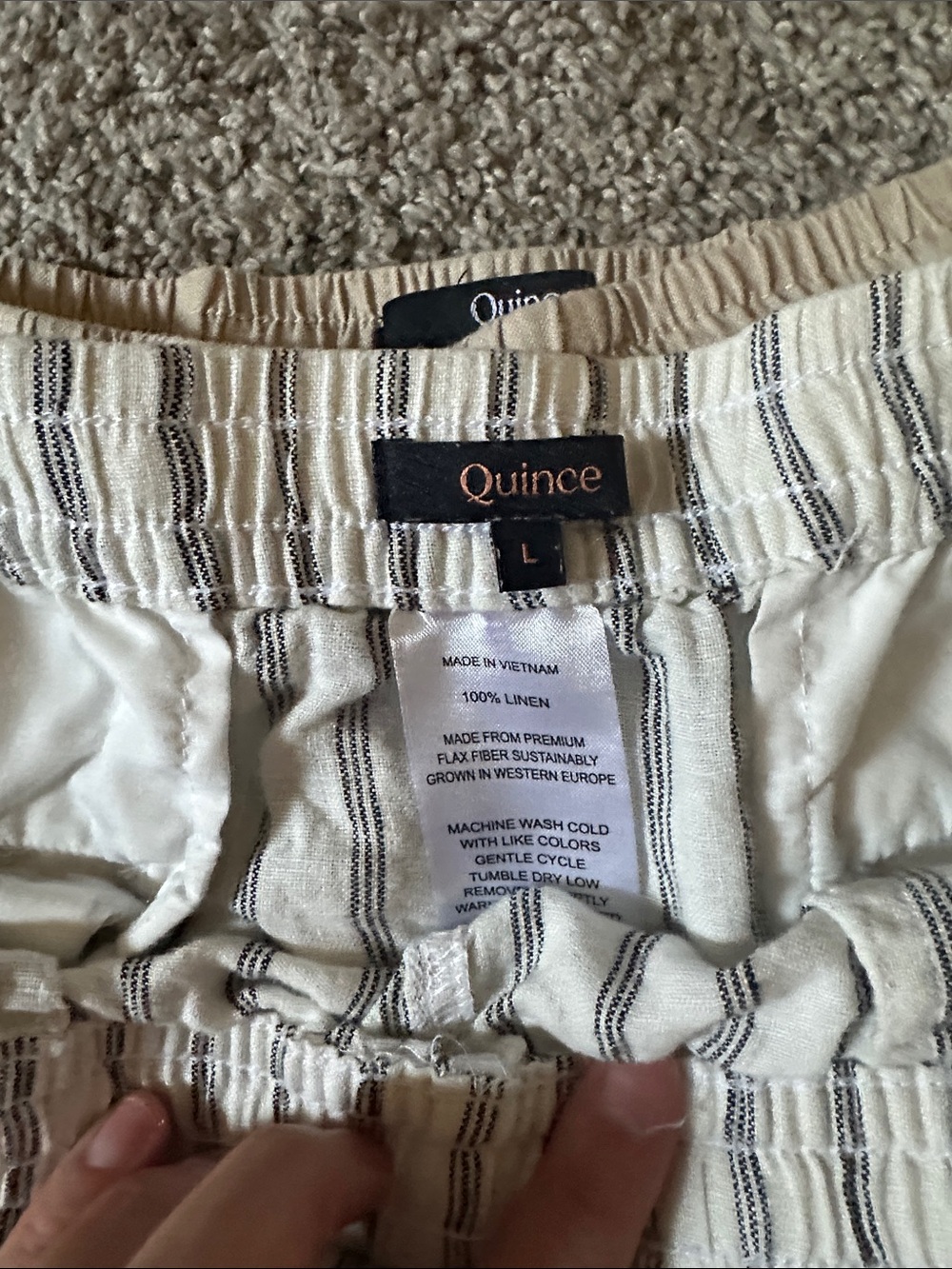 Two Quince Shorts (L) and a Floral Abercrombie and Fitch Shoets (M) - Picture 3 of 4